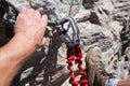 Via ferrata climbing Royalty Free Stock Photo