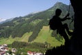 Via ferrata/Klettersteig Climbing Royalty Free Stock Photo