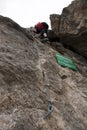 Via ferrata/ klettersteig climbing Royalty Free Stock Photo
