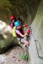 Via ferrata / klettersteig climbing Royalty Free Stock Photo