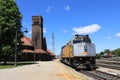 Via Rail train at Brantford, Canada Royalty Free Stock Photo