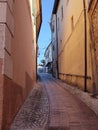 Via Re Manfredi, Rocca dArce, historic centre in medival town in Italy