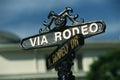 Via Rodeo street sign Royalty Free Stock Photo