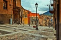 The Via Roma in Termini Imerese, it was the main staircase Royalty Free Stock Photo