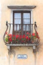 Via Romana - Italian balcony Royalty Free Stock Photo