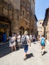 Via S. Matteo street, San Gimignano, Italy Royalty Free Stock Photo