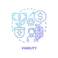 Viability blue gradient concept icon