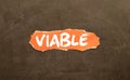 viable colorful word on the wooden background Royalty Free Stock Photo