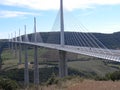 Viaduc of millau, over the river tarn, france Royalty Free Stock Photo