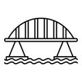 Viaduct bridge icon, outline style