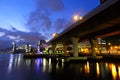 Viaduct in city