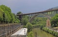 Viaduct de Miraflores over the River Nervion in Bilbao Royalty Free Stock Photo