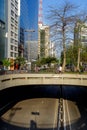 viaduct on the famous Paulista avenue in Sao Paulo city. cityscape Royalty Free Stock Photo