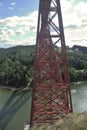 The viaduct of Garabit spanning the river Truyere Royalty Free Stock Photo