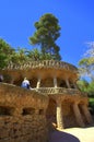 Viaduct in Park Guell,Barcelona Royalty Free Stock Photo