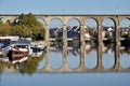 Viaduct on river Mayenne at Laval in France