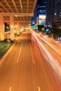 Viaduct traffic at night Royalty Free Stock Photo