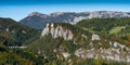 Semmering railway with the Rax mountain range Royalty Free Stock Photo