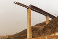 Viaduct under construction in Tlemcen province Royalty Free Stock Photo