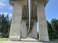Viadukt next to Golubinjak forest park or Viaduct Golubinjak on Zagreb - Rijeka highway - Gorski kotar, Croatia