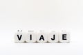 Viaje, dice letters Royalty Free Stock Photo