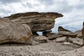 viaje en el tiempo  en el parque geologico Toadstool Royalty Free Stock Photo