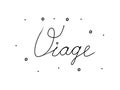 Viaje phrase handwritten with a calligraphy brush. Journey in spanish. Modern brush calligraphy. Isolated word black Royalty Free Stock Photo