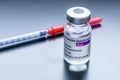 Vial of Astrazeneca Covid-19 vaccine Royalty Free Stock Photo