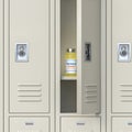 Vial of fentanyl citrate inside a high school locker Royalty Free Stock Photo