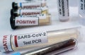 Vial pcr de SarsCov2 coronavirus Royalty Free Stock Photo