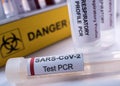 Vial pcr de SarsCov2 coronavirus Royalty Free Stock Photo