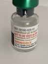 A single doze vial of the Shingrix vaccine