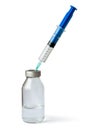 Vial and syringe Royalty Free Stock Photo