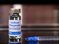 Vial of Thiopental is a barbiturate used to induce anesthesia Royalty Free Stock Photo