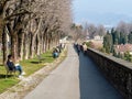 Viale delle Mura along Venetian Walls in Bergamo