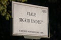 Viale Sigrid Undset, Rome, Italy Royalty Free Stock Photo