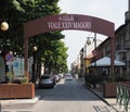 Viale XXIV Maggio avenue in Collegno Royalty Free Stock Photo