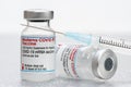 Vials with the Moderna Covid-19 vaccine are used at the corona vaccination centres worldwide Royalty Free Stock Photo