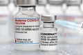 Vials with the Moderna Covid-19 vaccine are used at the corona vaccination centres worldwide