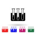 Vials multi color icon. Simple glyph, flat vector of medecine icons for ui and ux, website or mobile application