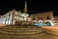 Viana do Castelo city center at night