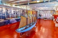 VIANA DO CASTELO, PORTUGAL, MAY 24, 2019: Cabins inside of Gil Eannes ship moored at Viana do Castelo in Portugal