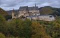 Vianden Castle, Luxembourg's best preserved monument, one of the largest castles West of the Rhine Romanesque style Royalty Free Stock Photo