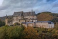 Vianden Castle, Luxembourg's best preserved monument, one of the largest castles West of the Rhine Romanesque style Royalty Free Stock Photo