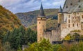 Vianden Castle, Luxembourg's best preserved monument, one of the largest castles West of the Rhine Romanesque style Royalty Free Stock Photo