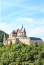 Vianden castle and a small valley Royalty Free Stock Photo