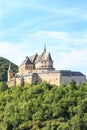 Vianden castle and a small valley Royalty Free Stock Photo