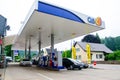 Vianden, Luxembourg - July 27, 2019: Q8 Gas Station. Kuwait Petroleum International, known by our trademark Q8, was established in