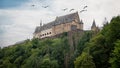 Vianden is a town in the canton of Vianden in northeastern Luxembourg Royalty Free Stock Photo