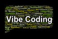 Vibe Coding Word Cloud. Key Concepts in Programming, Development, and Coding Royalty Free Stock Photo